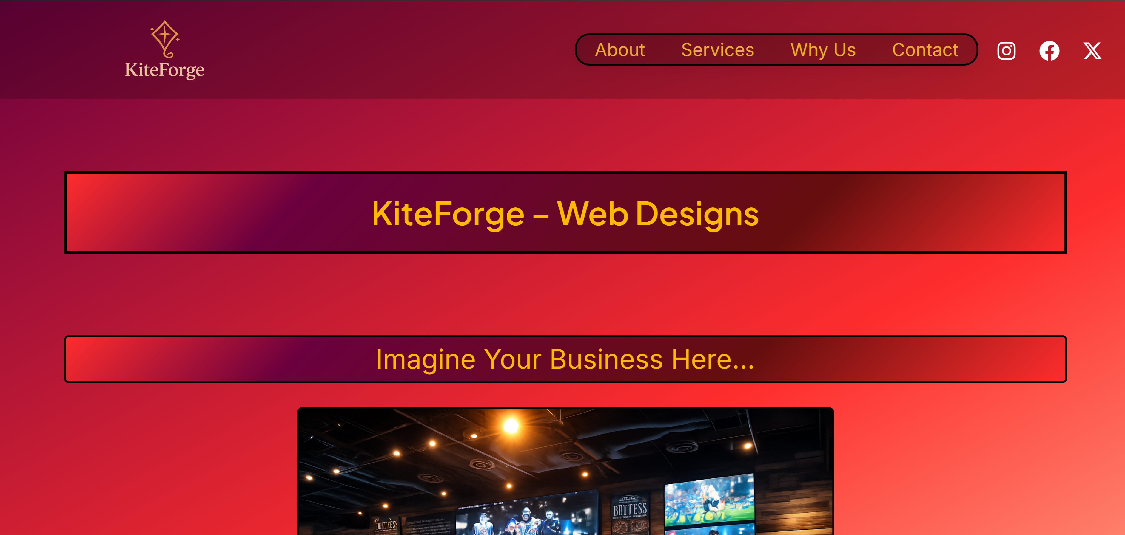 KiteForge - Web Designs Hero Section